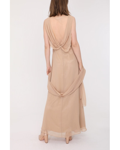 Robe longue de cocktail, Dorée