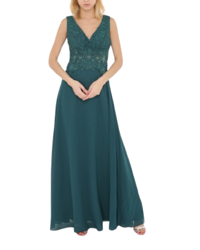 Robe longue de cocktail, Verte