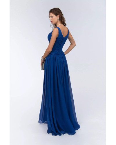 Robe longue de cocktail, Bleu Roi