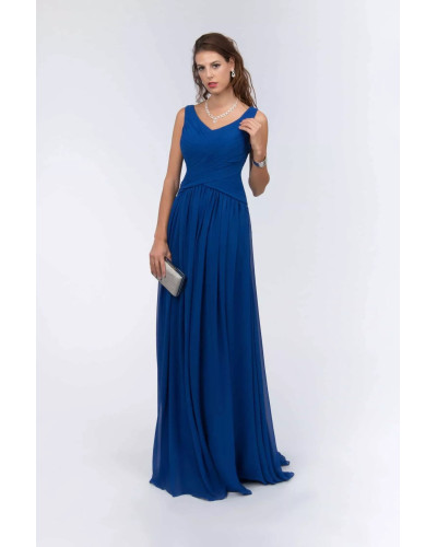 Robe longue de cocktail, Bleu Roi