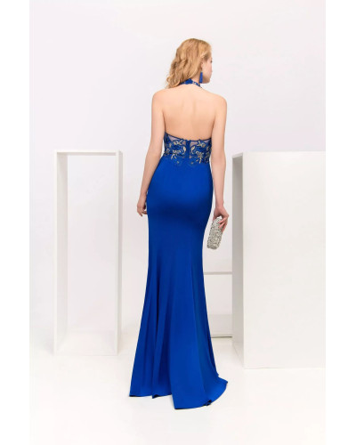 Robe longue de soirée, Bleu Roi