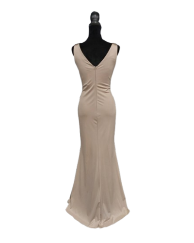 Robe longue de soirée, Beige