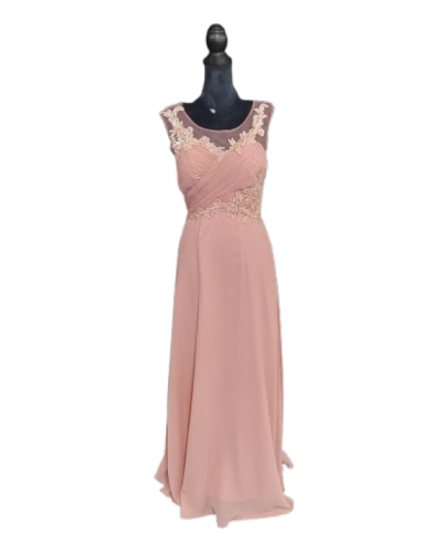 Robe longue de cocktail, Vieux Rose