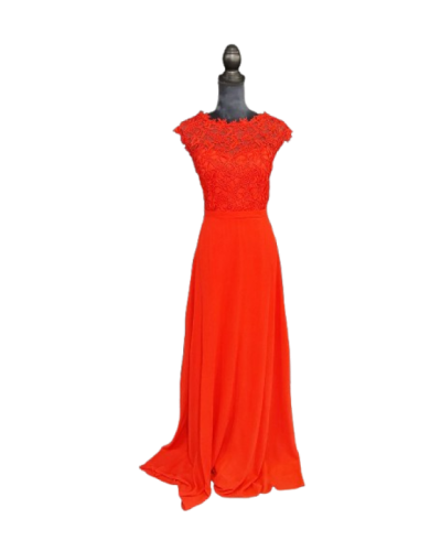 Robe longue de cocktail, Rouge