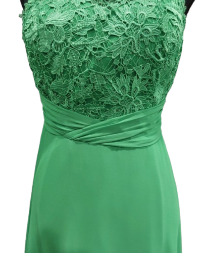 Robe longue de cocktail, Verte