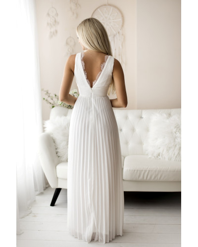 Robe longue de cocktail,  Blanche