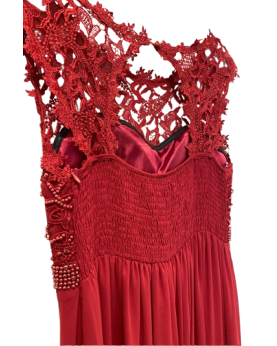 Robe longue de cocktail, Rouge