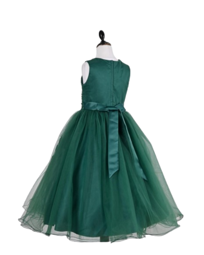 Robe enfant, en tulle, Verte