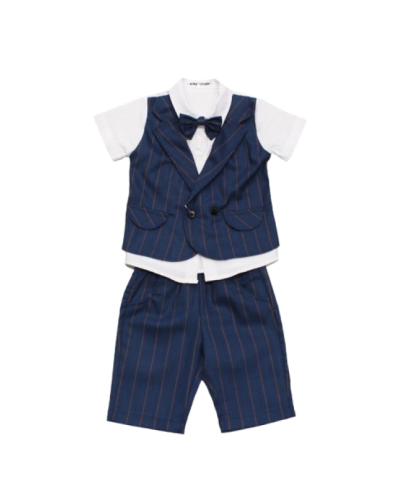 Ensemble bermuda enfant, Bleu Marine