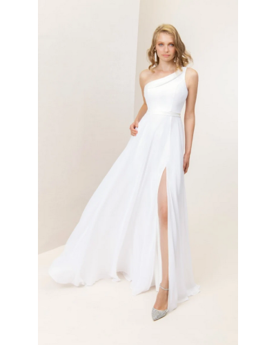 Robe asymétrique, Blanche