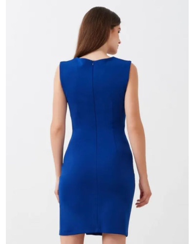 RINASCIMENTO - Robe crayon en maille milan, Bleu