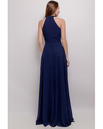 Robe longue de soirée, Bleu Marine