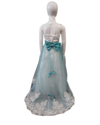 Robe de cérémonie enfant, Bleue et Blanche