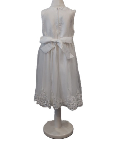 Robe de cérémonie enfant, Blanche avec broderie