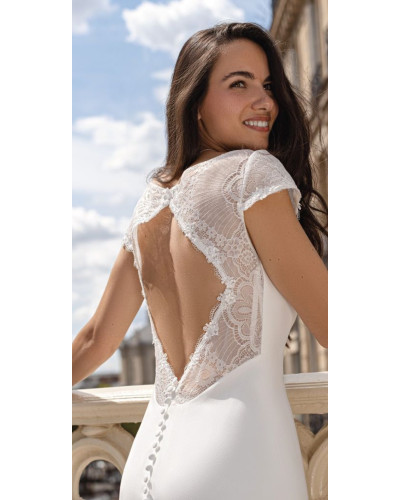 EMILY LOVE IN PARIS - Robe de mariée fourreau, Rose, Ivoire