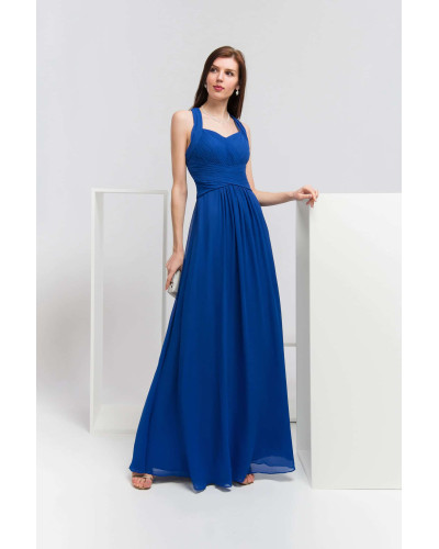 Robe longue de cocktail, Bleu Royal