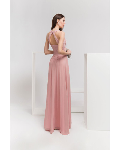 Robe longue de cocktail, Rose