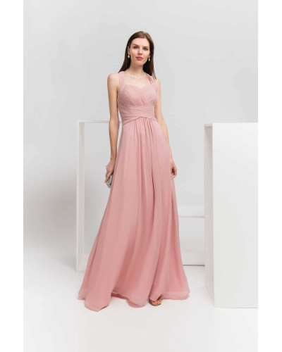 Robe longue de cocktail, Rose