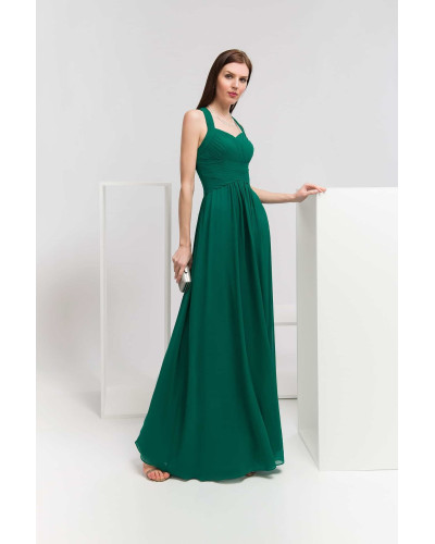 Robe longue de cocktail, Verte