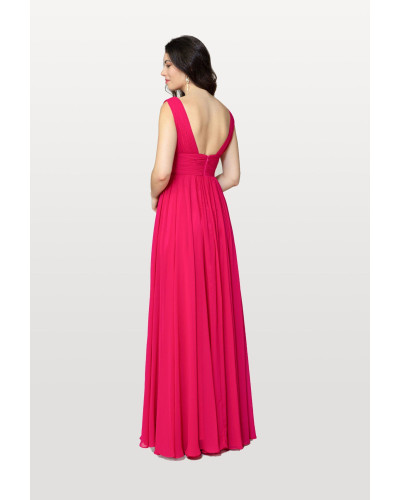 Robe longue de soirée, Fuchsia