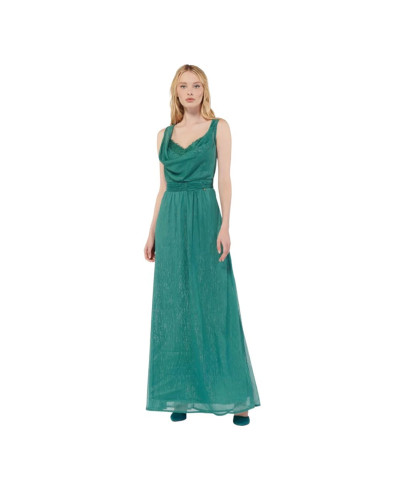 RINASCIEMENTO - Robe longue en lurex, Verte