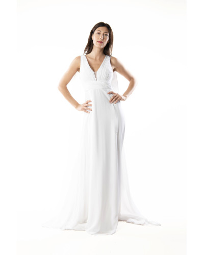 Robe longue de cocktail, Blanche