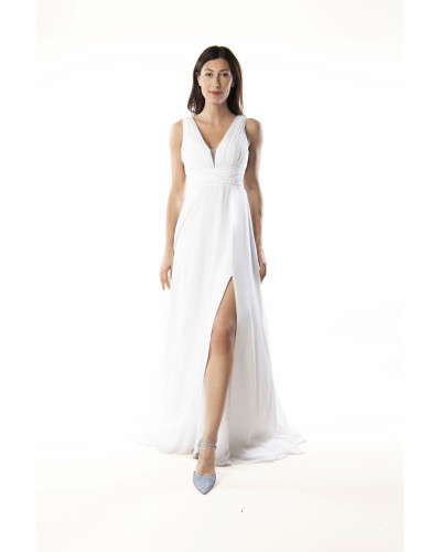 Robe longue de cocktail, Blanche