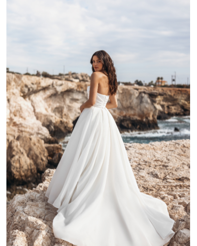 CLAUDIA - Robe de mariée, bustier, avec fente